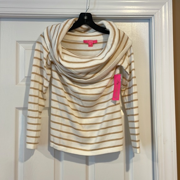 Brand new with tags Lilly christin sweater. Size small. White and beige stripes - Picture 5 of 7